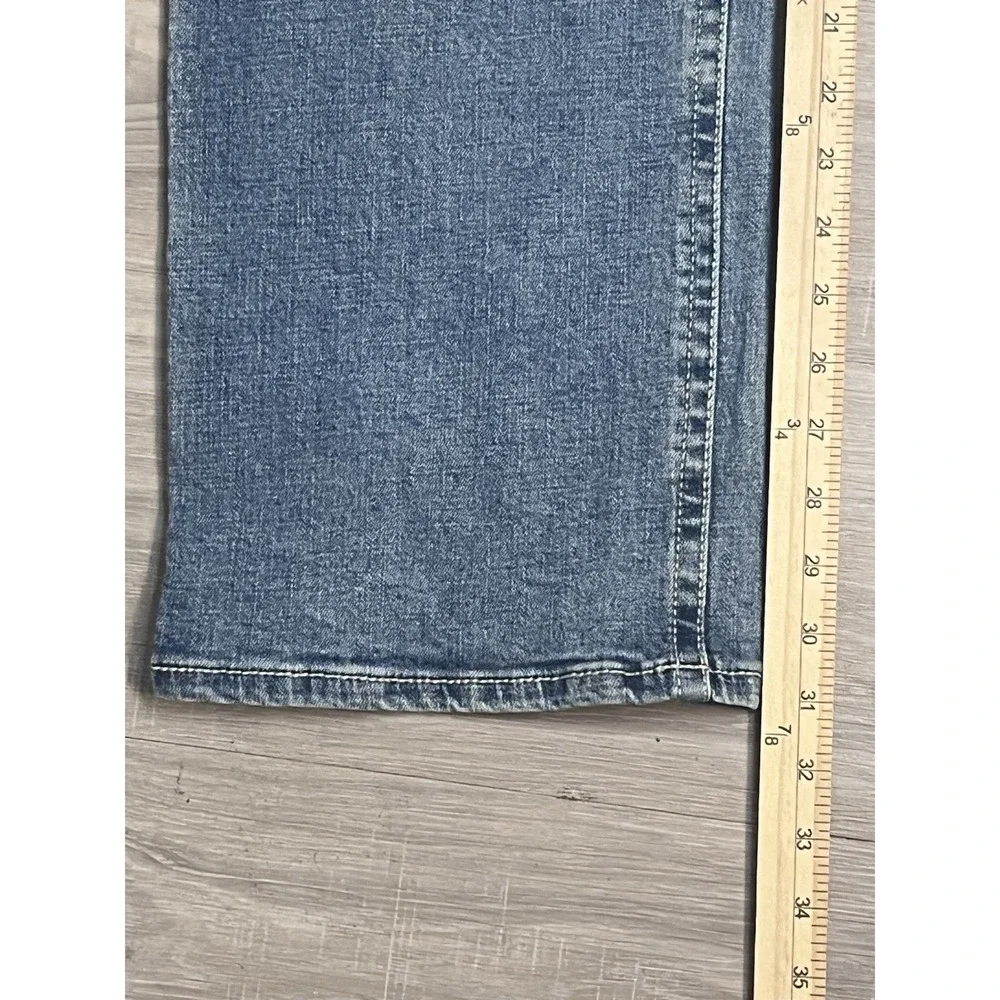 TK Axel Jeans Mens 36x32 (Fits 36x31) Slim Boot Cut Denim Stretch Thick Stitch